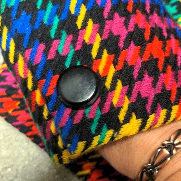 Vintage 90s JH Collectibles 2pc suit jacket & skirt bright plaid sz 8 EUC - Picture 10 of 15